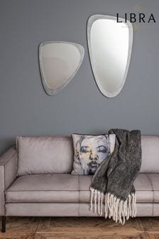 Libra Grey Large Grey Martin Abstract Wall Mirror (U27994) | ₪ 1,094
