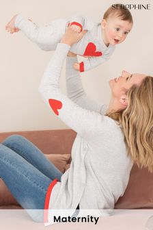 Suéteres a juego para mamá y bebé de algodón gris con corazones de Seraphine (U28053) | 89 €