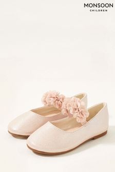 Monsoon Pink Textured Corsage Walker Shoes (U28086) | KRW38,400