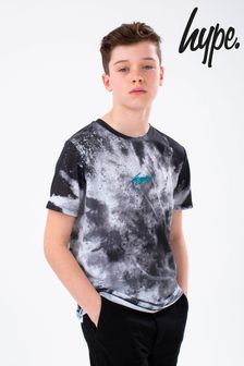 Hype. Jungen T-Shirt mit Farbspritzerdesign und Logoschriftzug, Schwarz (U28288) | 24 €