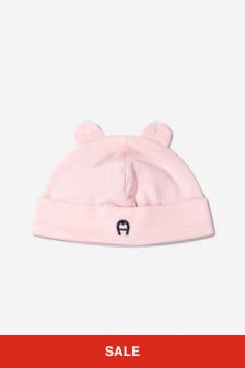 Baby Girls Pima Cotton Logo Hat in Pink (U28655) | KRW44,800