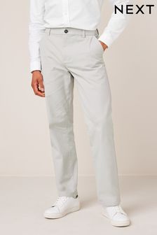 Light Grey Relaxed Stretch Chino Trousers (U29107) | €14