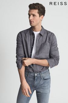 Reiss Karlsen Raymond Paige Washed Denim Shirt (U29441) | HK$2,262