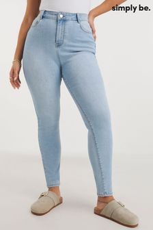 Simply Be Blue Booty Booster Skinny Jeans (U29501) | $49
