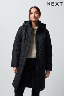 Черный - Удлиненное пальто с уплотненными чашечками (U29540) | €45