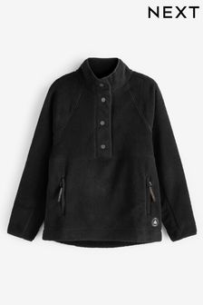 黑色 - Next Elements子母扣領刷毛上衣 (U29654) | NT$1,240