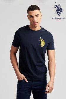 חולצת טי בצבע כחול כהה באורך 12ס״מ דגם DHM של U.S. Polo Assn (U30181) | ‏151 ‏₪