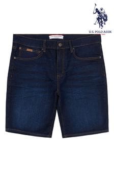 U.S. Polo Assn Blue 5 Pocket Denim Shorts - Slim Fit (U30227) | 60 €