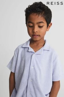 Reiss Lilac Johnson Junior Short Sleeve Cuban Collar Shirt (U30653) | $50