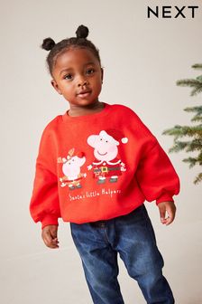 Red Christmas Peppa Pig Sweatshirt (3mths-6yrs) (U30972) | €11 - €12