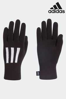 adidas Black Adult 3-Stripes Conductive Gloves (U30986) | OMR12