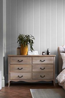 Grey Country Vertical Stripe Wallpaper Paste The Wall (U31066) | ₪ 130