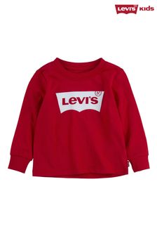 Roșu - ® Tricou cu mânecă lungă și mânecă lungă tip aripă de liliac Levi's Bebeluși (U31260) | 120 LEI