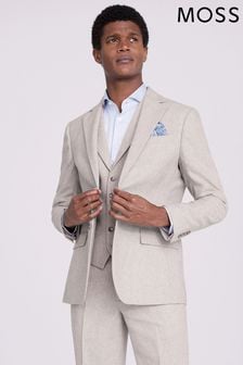 Moss Tailored Fit Light Grey Herringbone Suit: Jacket (U31334) | 173 €