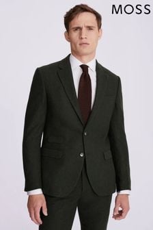 MOSS Slim Fit Khaki Green Donegal Tweed Suit (U31337) | AED882