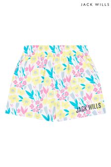 Jack Wills Jersey-Shorts mit Blumenprint, Weiss (U31349) | 27 € - 40 €