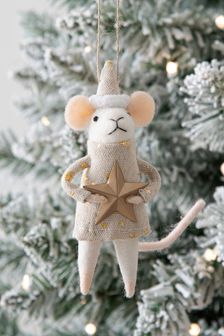 Crăciun Felt Mouse Star Bauble (U31447) | 47 LEI