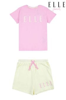 Elle Lounge-Set aus T-Shirt und Shorts, Pink (U31789) | 34 € - 40 €