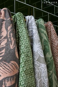 Ted Baker Sage Green Wave Geo BCI Cotton and TENCEL™ Mix Velour Jacquard Towel (U31979) | $30 - $91