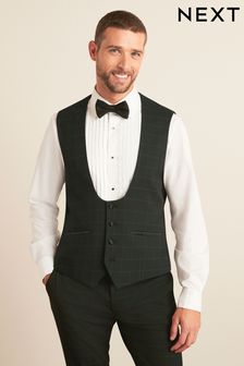 Black Check Tuxedo Suit: Waistcoat (U32260) | 234 QAR
