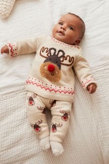 Baby knitted christmas outfit clearance