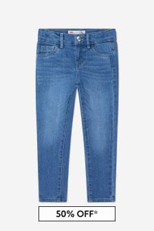 Girls Cotton Denim Super Skinny 710™ Jeans In Blue (U32504) | HK$147