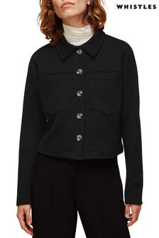 Черный - Кремовый трикотажный пиджак в стиле милитари Whistles (U32587) | €131