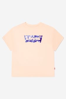 Girls Cotton Oversized Short Sleeve T-Shirt in Pink (U32724) | 114 QAR