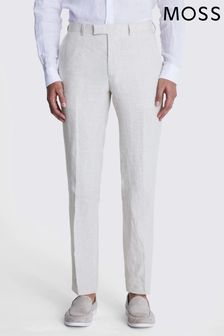 MOSS Grey Slim Fit Puppytooth Trousers