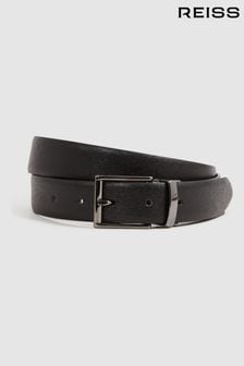Reiss Black/Brown Ricky Reversible Leather Belt (U32997) | $120