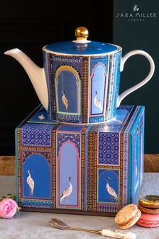Sara Miller Blue Portmeirion Teapot with Lattice Windows (U34030) | €90