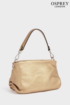 OSPREY LONDON The Carina Shrug Italian Leather Midnight Pearl Midnight Handbag (U34104) | AED915