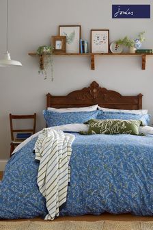 Joules Blue Bluebell Ditsy 180 Thread Count Cotton Percale Duvet Cover and Pillowcase Set (U34474) | $106 - $197