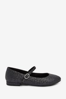 Black Glitter Standard Fit (F) Mary Jane Occasion Shoes (U34488) | 16 € - 20 €
