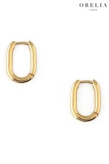 Orelia London Gold Plated Mini Oval Hoop Earrings (U35239) | 90 LEI