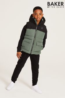 Baker by Ted Baker Green Shower Resistant Colourblock Gilet (U35325) | €27 - €31