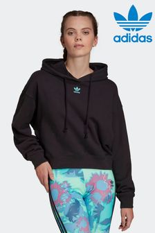 adidas Originals Kapuzensweatshirt mit Sonnenblumengrafik, Schwarz (U35681) | 85 €