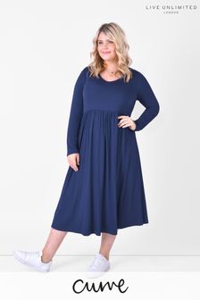 LIVE Unlimited Womens Blue Curve LIVE – Jersey Swing Dress (U35952) | €58