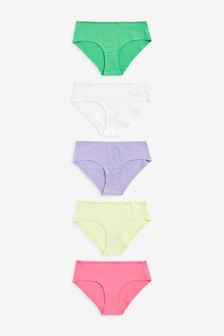 Pink/Green Short Cotton Knickers 5 Pack (U36164) | ￥1,230