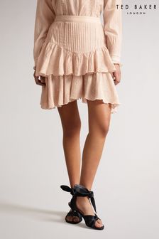 Ted Baker Womens Pink Alegria Tiered Mini Skirt (U36178) | ₪ 629