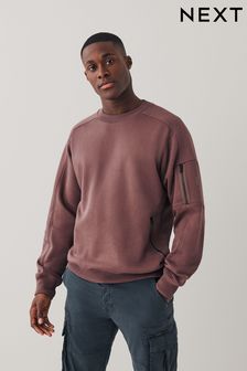 Figa vijolična - Vsestranski pulover z žepi (U36537) | €12