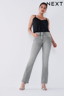 深灰色 - 提臀、修身塑身喇叭牛仔褲 (U36666) | HK$369
