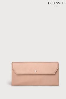 Natural - Lk Bennett Pink Dora Leather Clutch Bag (U36702) | kr3 640