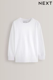 Bílá - Pohodlné tričko s dlouhým rukávem (3-16 let) (U36731) | 190 Kč - 320 Kč