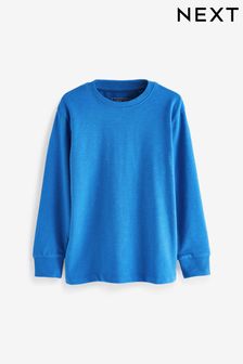 Blue Cobalt Long Sleeve Cosy T-Shirt (3-16yrs) (U36732) | OMR2 - OMR4