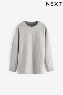 Gris - T-shirt confortable à manches longues (3-16 ans) (U36734) | €6 - €10