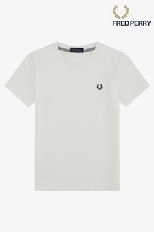 Белый - Детская футболка с круглым вырезом Fred Perry (U37086) | €37 - €44