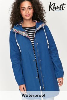 Khost Clothing Blue Showerproof Mac Raincoat (U37674) | $124