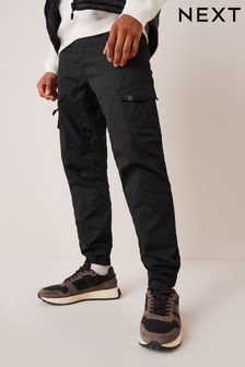 Črna - Raztegljive praktične hlače (U37792) | €30