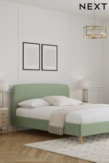 Soft Texture Sage Green Matson Upholstered Bed Frame (U39055) | €430 - €550